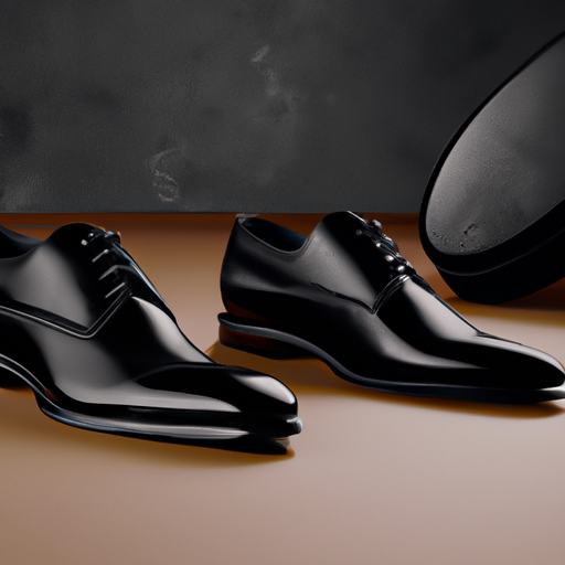 תמונה של זוג נעלי Boss לגברים בצבע שחור ולבן קלאסי
