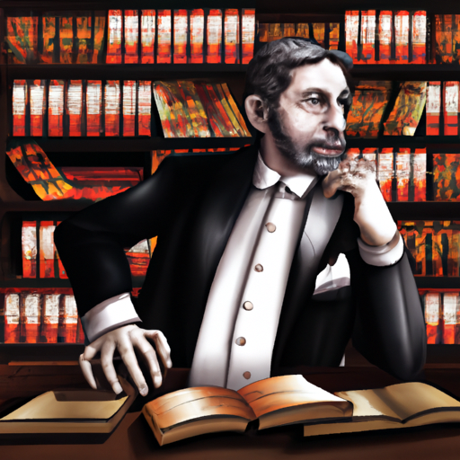 תמונה של עו"ד. אביתר כהן עם רקע של ספרים משפטיים.