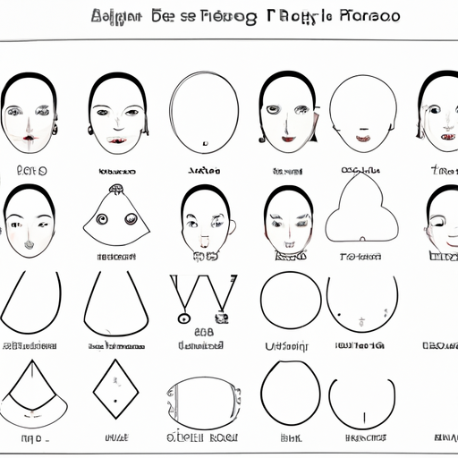 תרשים המראה צורות פנים שונות וסגנונות עגילים מוצעים לכל אחד.